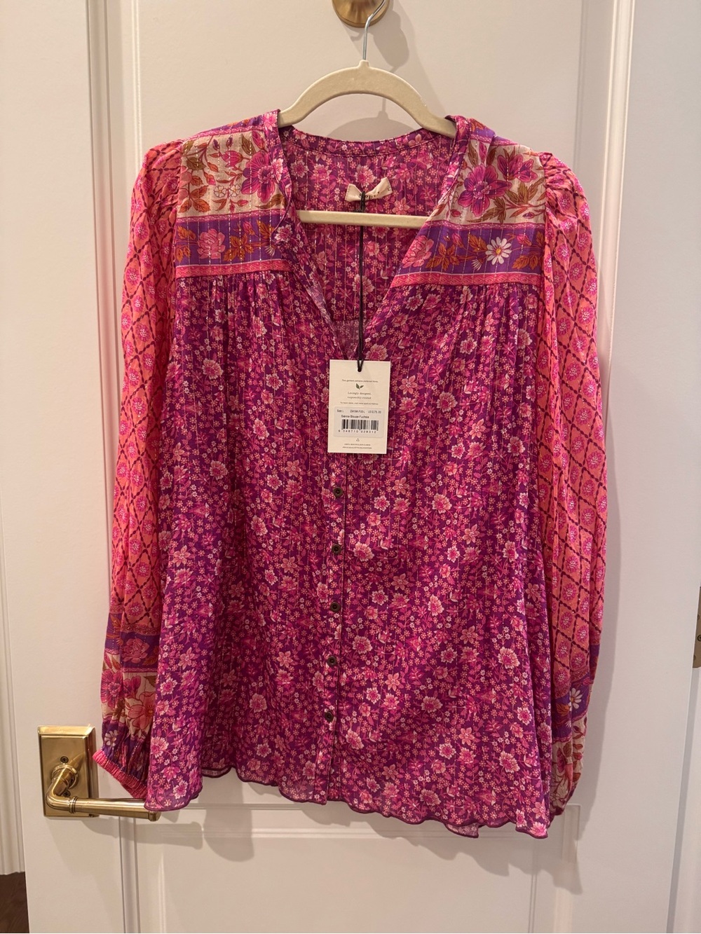 Spell Floral Boho Skirt and Blouse in Fuchsia and Pink - Picture 4 of 6